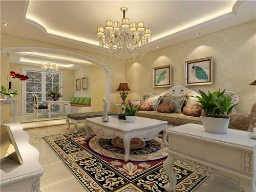 翠提春曉138平米三室兩廳一衛(wèi)簡(jiǎn)歐效果圖