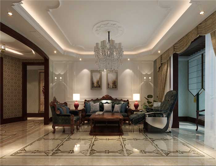 盛邦大都會(huì)180平米四室兩廳兩衛(wèi)簡歐效果圖