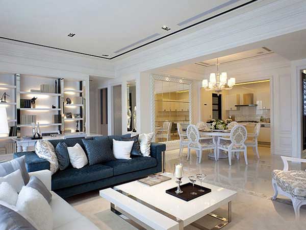 石家莊三室一廳歐式風格裝修圖