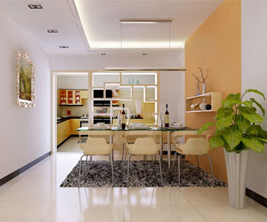 如何設(shè)計餐廳廚房隔斷？