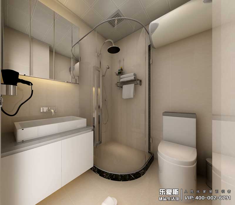 石家莊奧北公園三室兩廳現代裝修效果圖