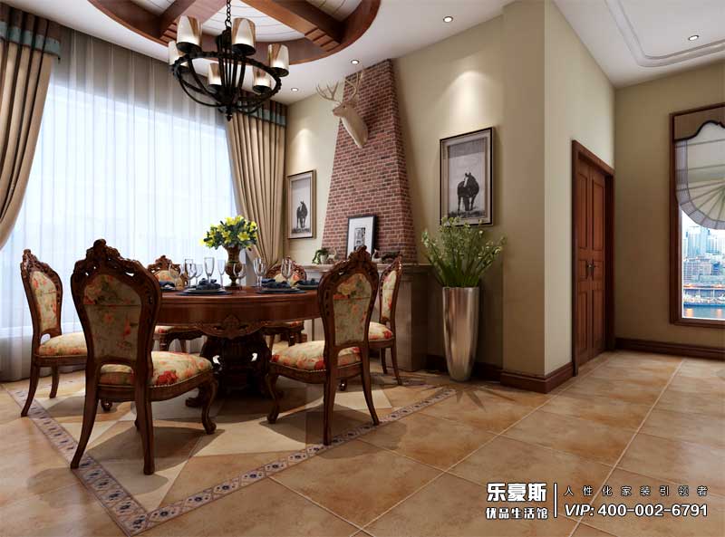 碧桂園別墅245平米美式風(fēng)格裝修設(shè)計效果圖