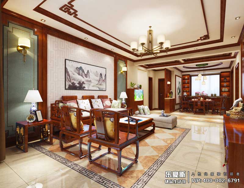 濱河華府139平米簡中風(fēng)格裝修效果圖