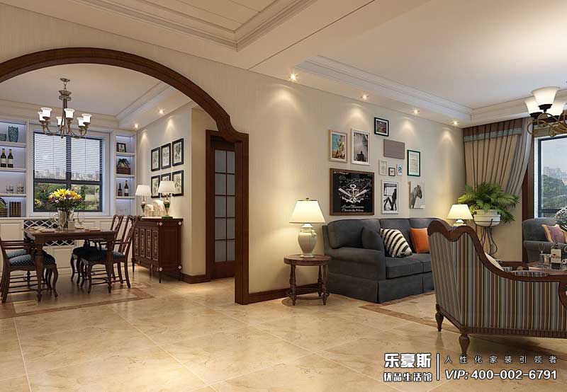 領事郡178平米美式風格裝修效果圖