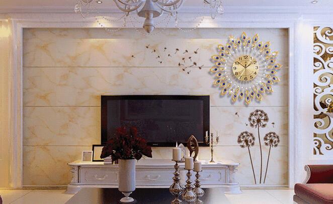 中式裝修電視墻壁紙?jiān)趺催x