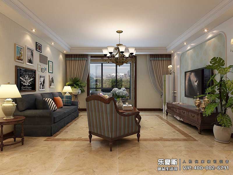 學(xué)府名城美式風(fēng)格裝修效果圖