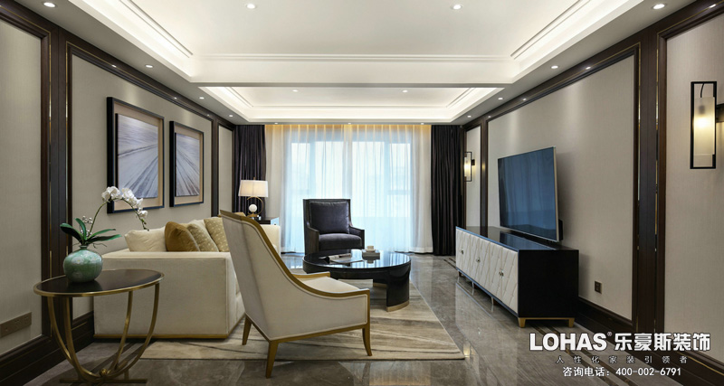 正定御河上院202平米客廳裝修