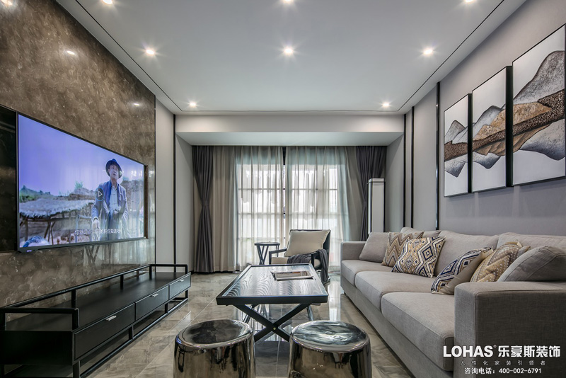 正定御河上院251平米客廳裝修效果圖