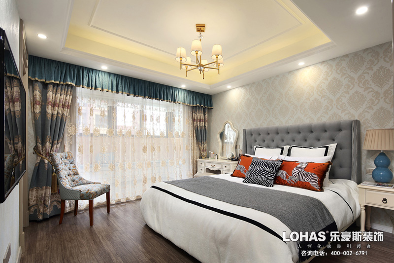 御河上院三室三廳裝修效果圖