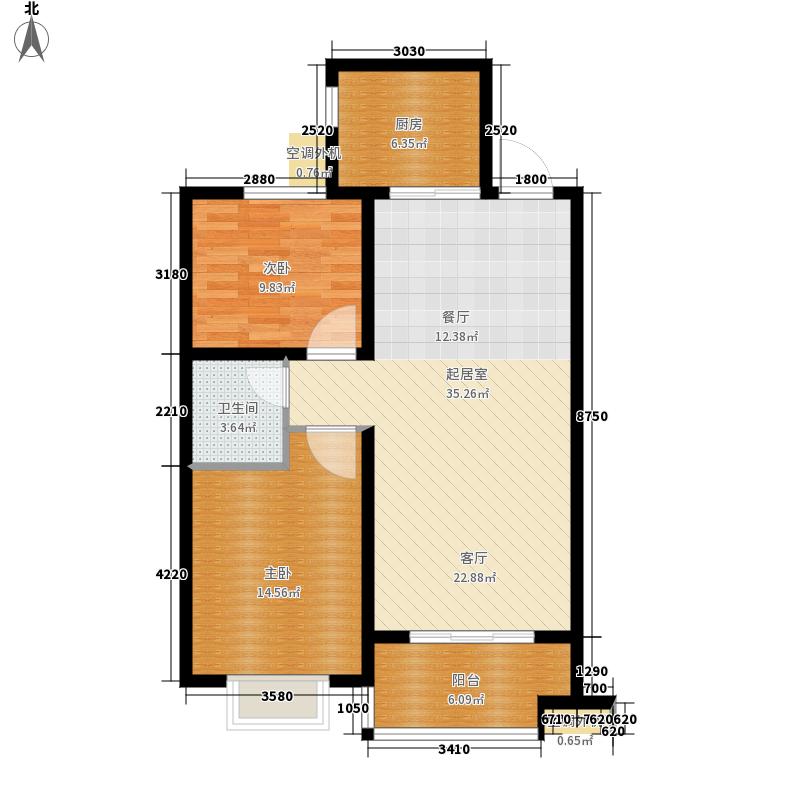 同祥城2室2廳1衛(wèi)1廚107㎡戶型圖