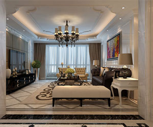 啟銳園142平米三室兩廳簡(jiǎn)歐裝修效果圖