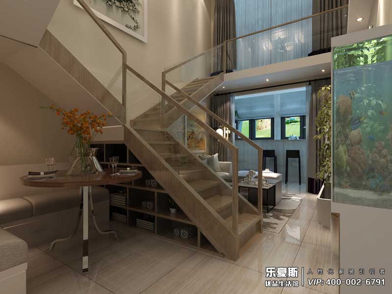 瀚唐89平米躍層日式風(fēng)格裝修效果圖