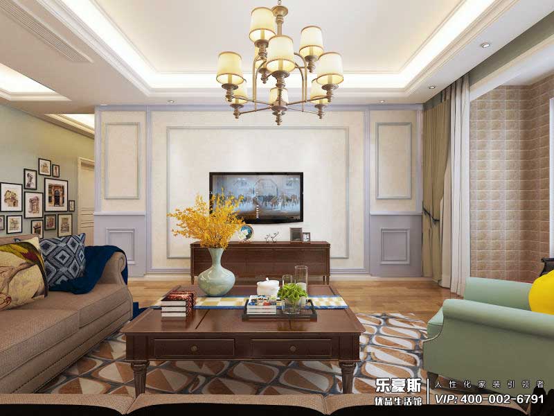 星河盛世208平米美式風(fēng)格裝修效果圖