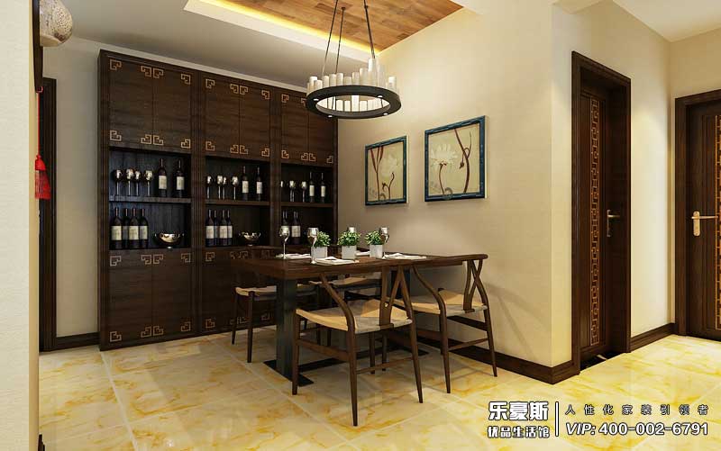 紅星國(guó)際130平米中式裝修效果圖