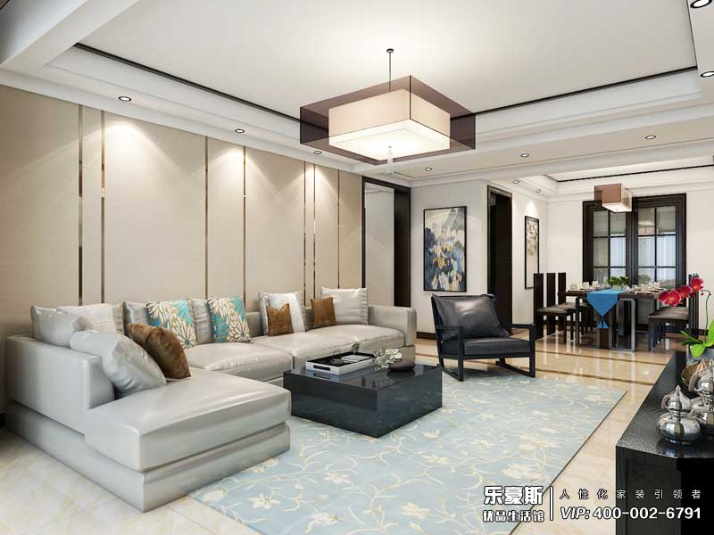 啟銳園135平米新中式簡約風格裝修效果圖