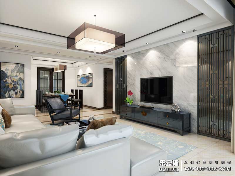 啟銳園135平米新中式簡約風格裝修效果圖