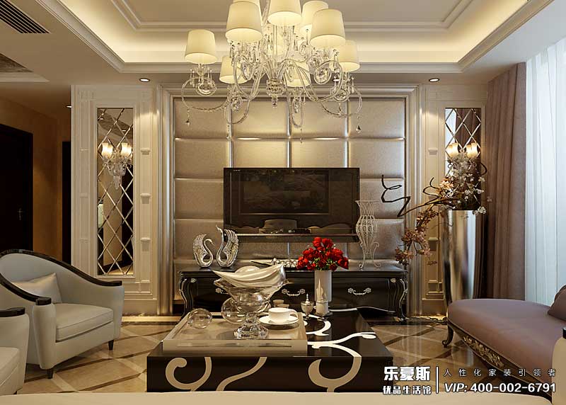 祥云國際138平米歐式風(fēng)格裝修效果圖