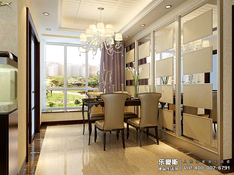 祥云國際138平米歐式風(fēng)格裝修效果圖