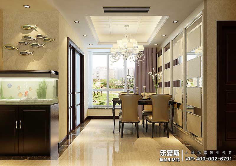 祥云國際138平米歐式風(fēng)格裝修效果圖