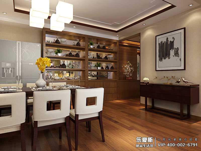 金海華府三室兩廳新中式風格裝修效果圖