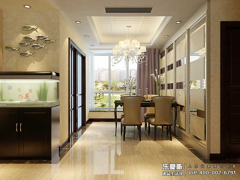 祥云國際138平米簡歐風(fēng)格裝修效果圖