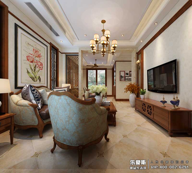 碧桂園180平米美式風(fēng)格裝修效果圖