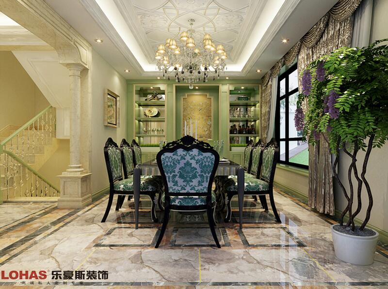 石家莊恒大金碧天下400平米新古典風格裝修效果圖