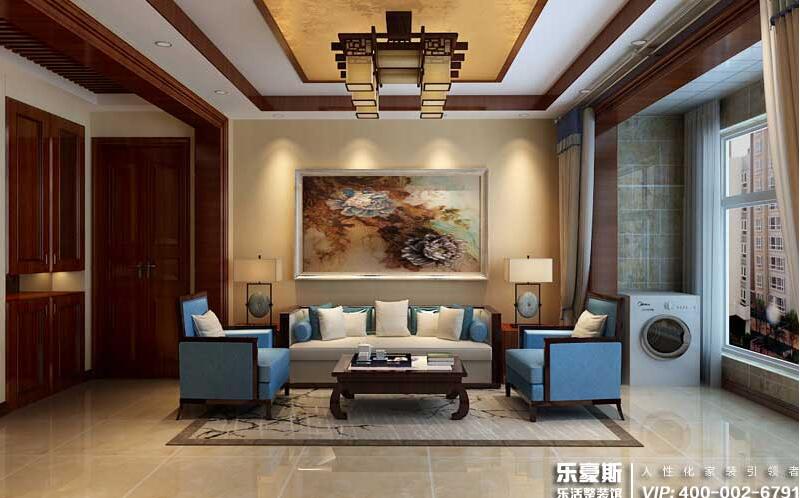 大吾川林溪語墅中式風(fēng)格別墅裝修效果圖