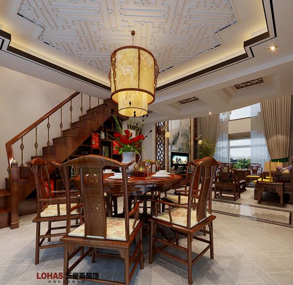 天山國賓一號(hào)新中式風(fēng)格別墅裝修效果圖 