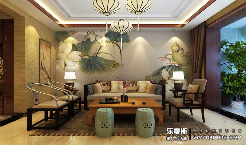 星湖國(guó)際花園中式風(fēng)格裝修