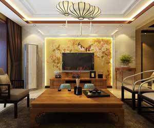 星湖國際花園中式風(fēng)格裝修