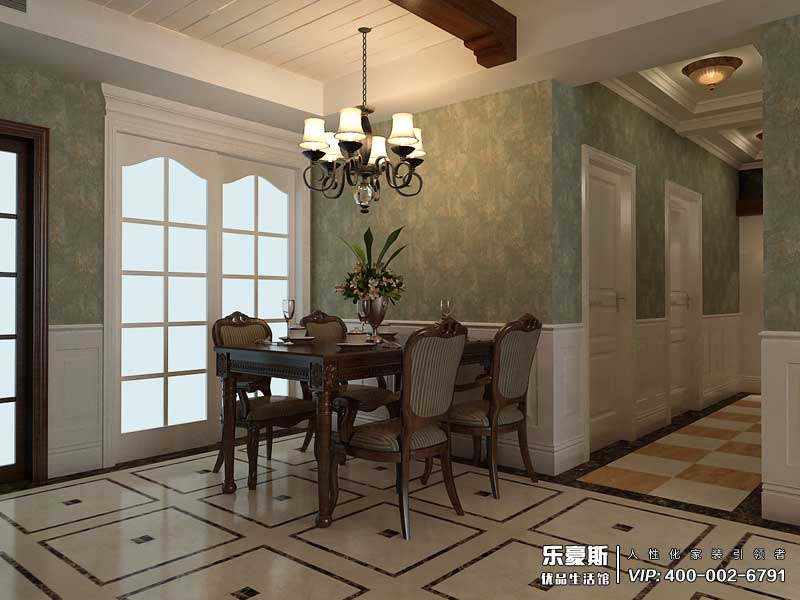 國(guó)仕山155平米美式風(fēng)格裝修