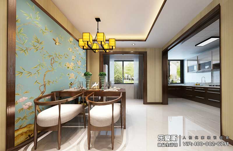 雍雅錦江花苑新中式風格裝修效果圖