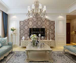 東勝紫御公園廣場裝修效果圖，美式風格的清新自然