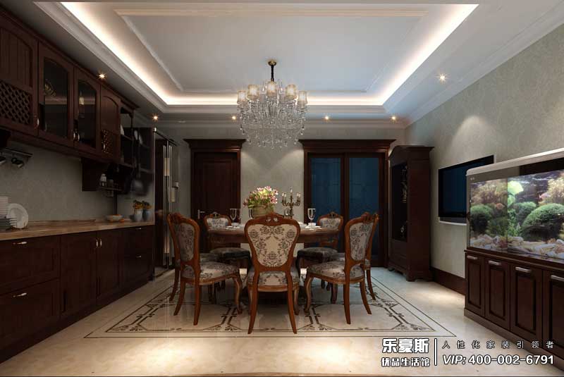 星湖國際花園美式風格裝修效果圖