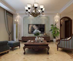 石家莊學府名城美式風格裝修設計，自在與浪漫