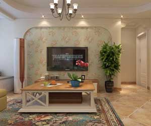 河北國際商會廣場美式風格裝修效果圖