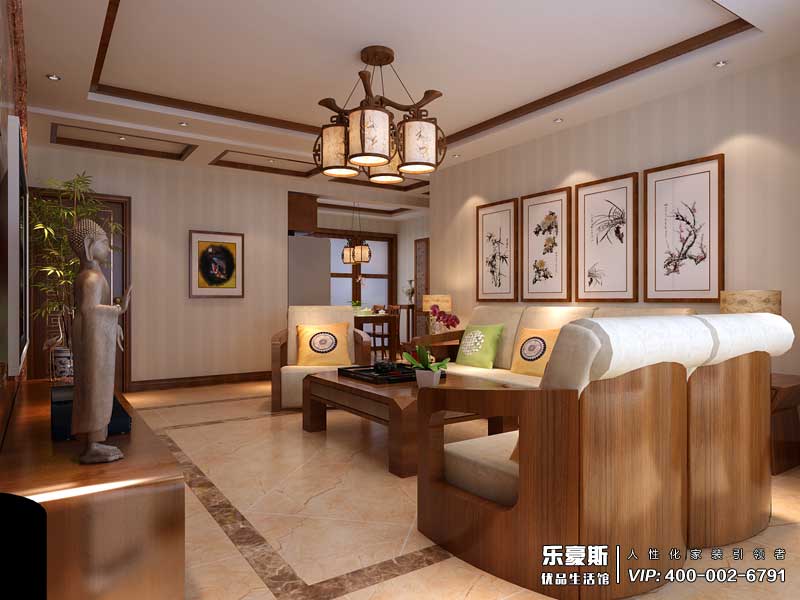 天山銀河廣場新中式風(fēng)格裝修效果圖