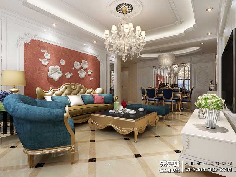 東勝紫御公園廣場法式風格裝修效果圖