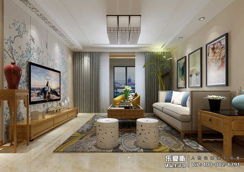 玫瑰灣新中式風格裝修效果圖