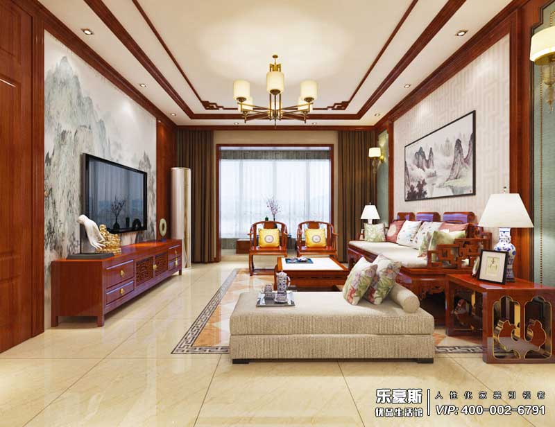 阿爾卡地亞榮盛城簡中風(fēng)格裝修效果圖