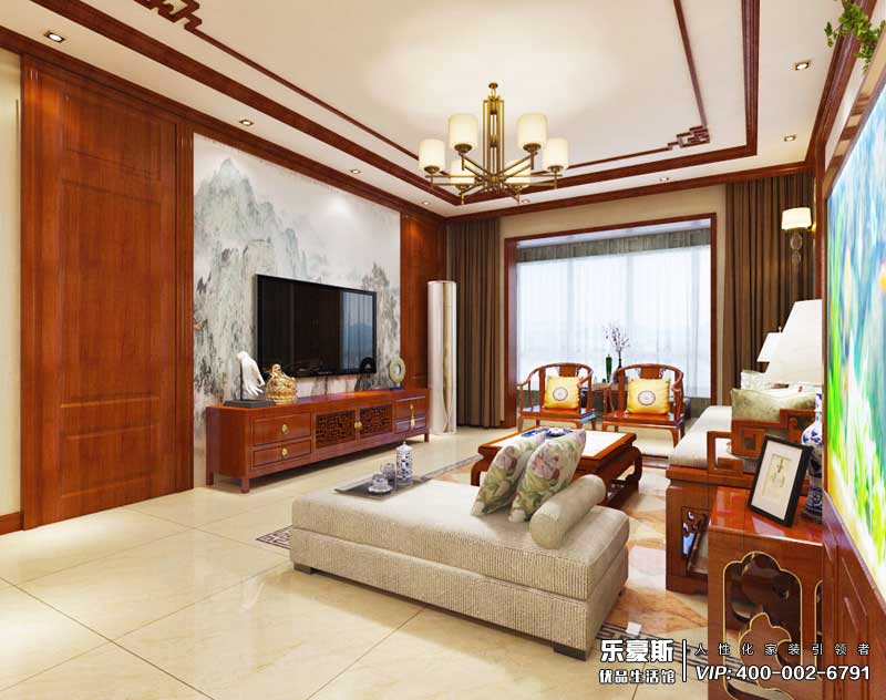 阿爾卡地亞榮盛城簡中風(fēng)格裝修效果圖