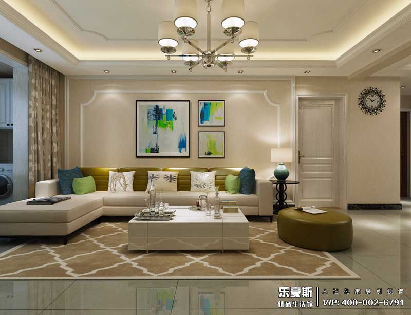 星湖國(guó)際花園簡(jiǎn)歐風(fēng)格裝修效果圖