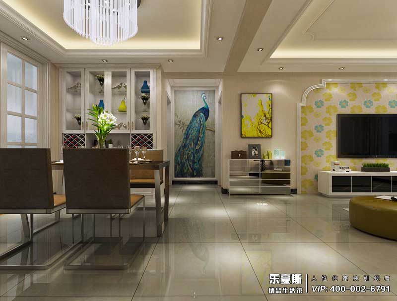 星湖國(guó)際花園簡(jiǎn)歐風(fēng)格裝修效果圖