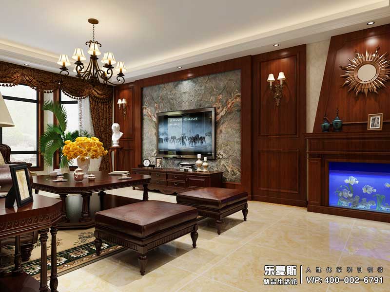 星湖國(guó)際花園美式風(fēng)格裝修效果圖