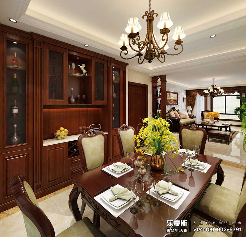 星湖國(guó)際花園美式風(fēng)格裝修效果圖