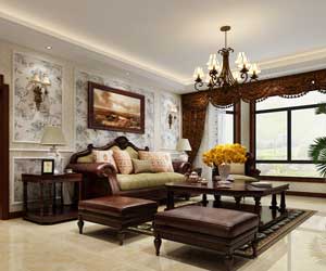 星湖國際花園美式風格裝修效果圖