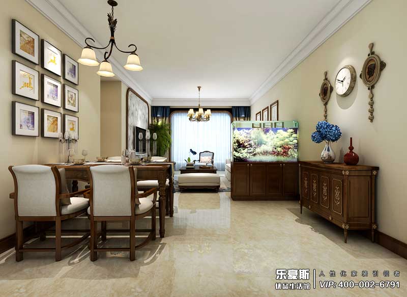 潤德天悅城美式風(fēng)格裝修效果圖