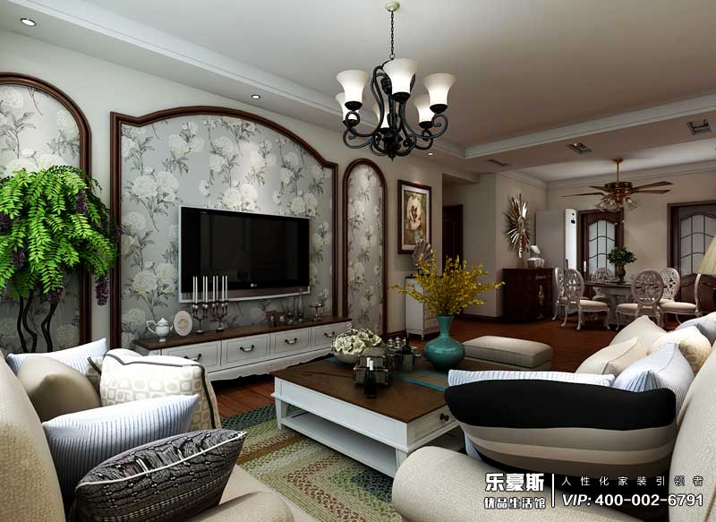 正定天山熙湖美式風(fēng)格裝修效果圖