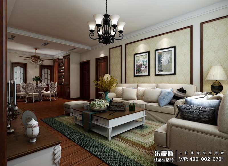 正定天山熙湖美式風(fēng)格裝修效果圖